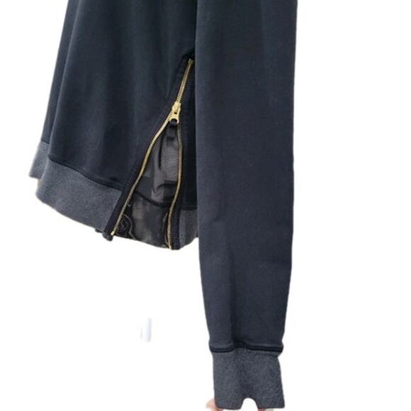 Lululemon Future Varsity Pullover Women’s 4/6 Black Sweatshirt Zip Side Athletic - Picture 4 of 13